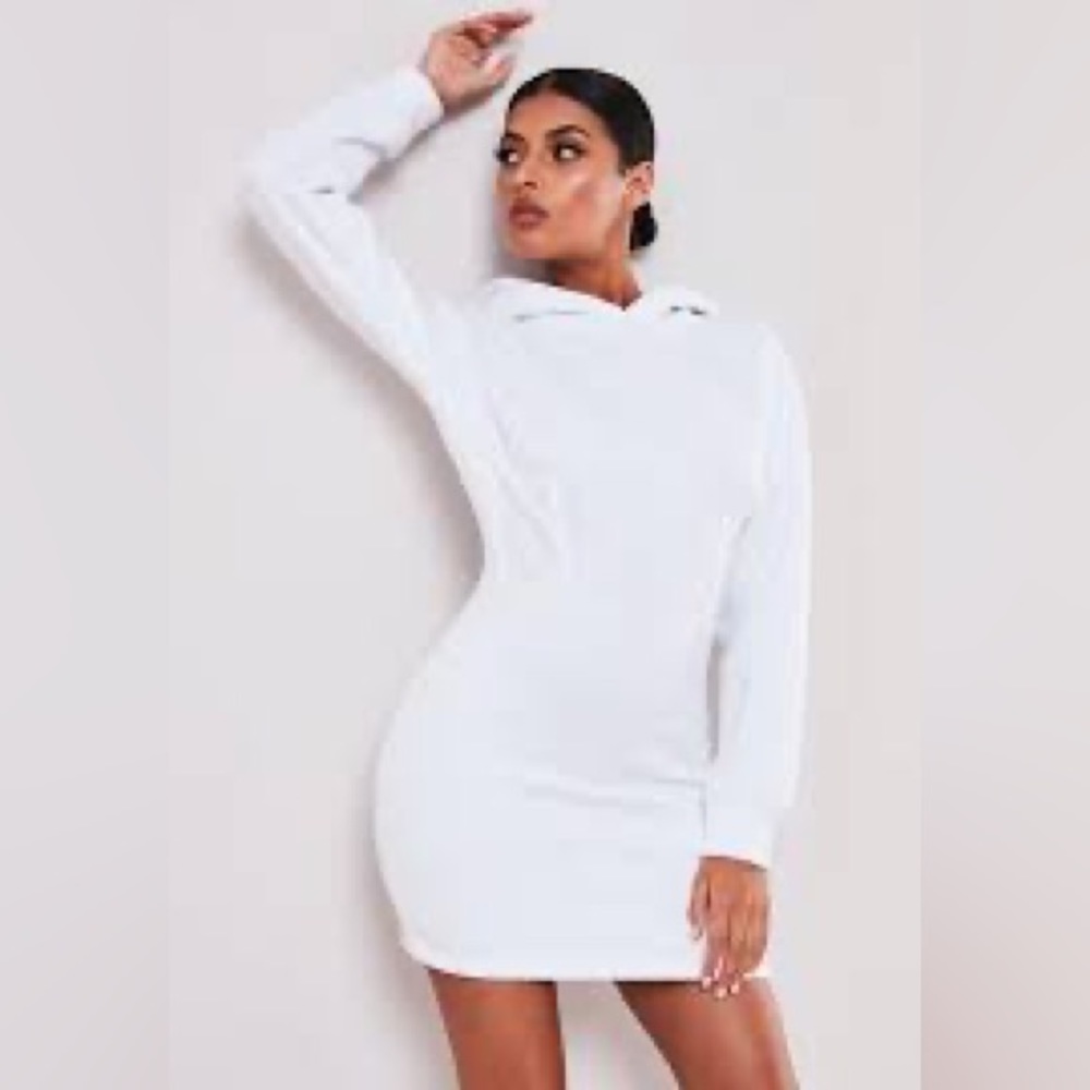 Corset hooded sweater dress